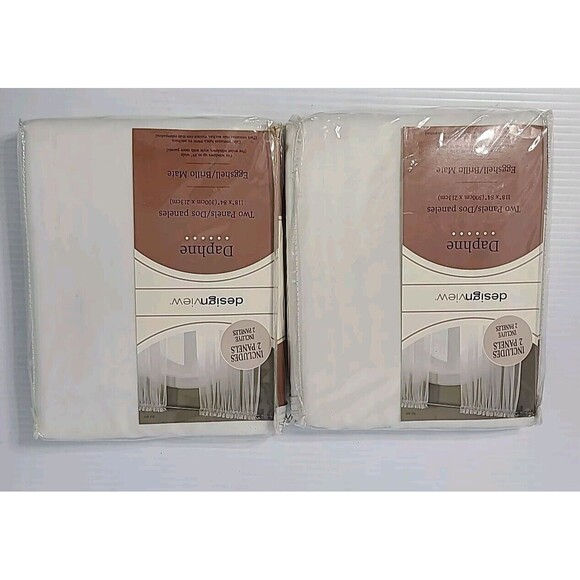 Design View Panel Curtians 118 Inches W x 84 Inches L Sheer Eggshell 2 Panels Ea - Picture 8 of 8